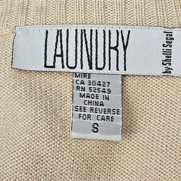 Laundry Shelli Segal Silk Cashmere Sequin Trim Sweater Set Tank Cardigan S V - Picture 7 of 16